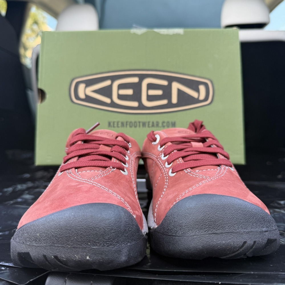 Keen Presidio W Shoes Womens Size 5.5 Fired Brick Suede Walking Sneakers Casual - Picture 2 of 7